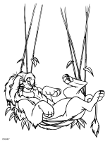A coloring page of the lion king